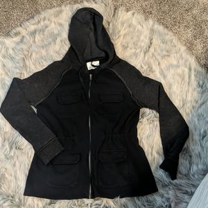 Black/Charcoal Hoodie Jacket